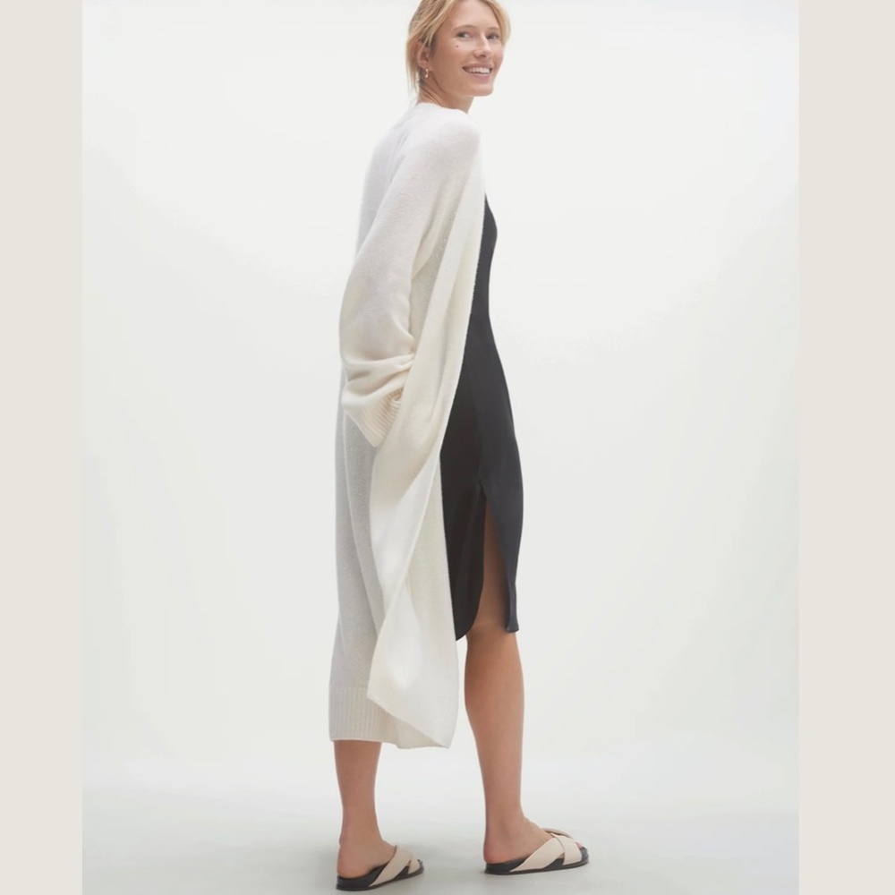 Naked Cashmere Makena Longline Ecru White Cashmere Cardigan, Size M - Picture 2 of 16